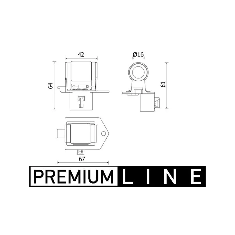 Résistance de série, moteur électrique-ventilateur du radiat MAHLE CFR 8 000P