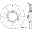 Roue du souffleur, refroidissementdu moteur MAHLE CFW 38 000P - Visuel 3