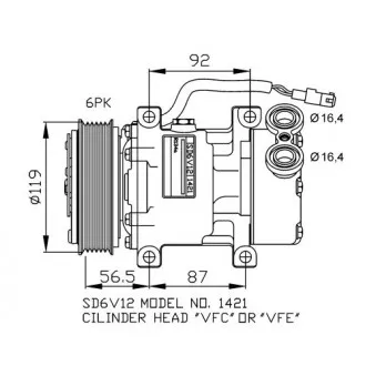 Compresseur, climatisation NRF 32244G