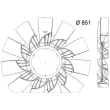 Roue du souffleur, refroidissementdu moteur MAHLE CFW 70 000P - Visuel 2