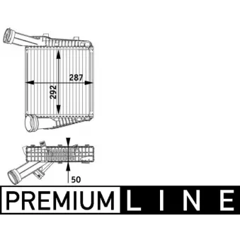 Intercooler, échangeur MAHLE CI 142 000P