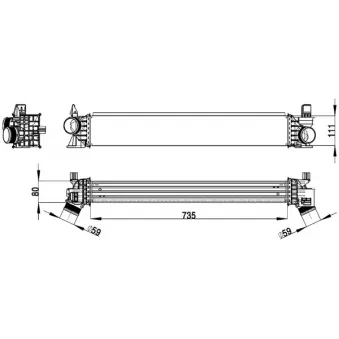 Intercooler, échangeur MAHLE CI 148 000P
