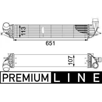 Intercooler, échangeur MAHLE CI 151 000P