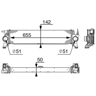 Intercooler, échangeur MAHLE CI 153 000P