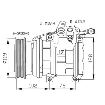 Compresseur, climatisation NRF 32257G
