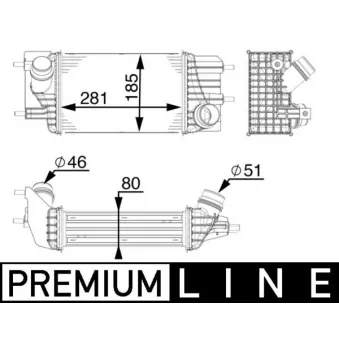 Intercooler, échangeur MAHLE CI 154 000P