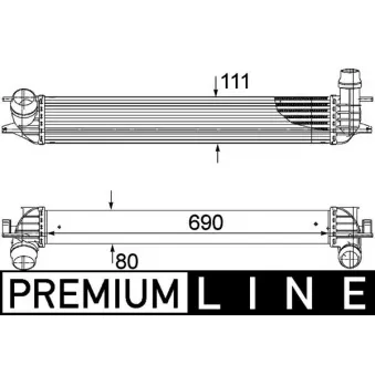 Intercooler, échangeur MAHLE CI 155 000P