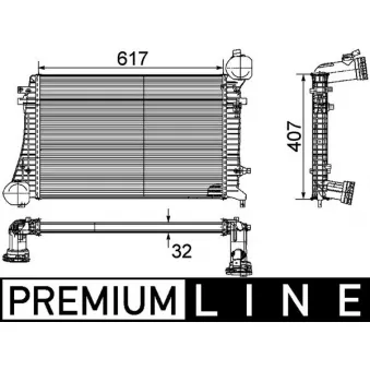 Intercooler, échangeur MAHLE CI 162 000P