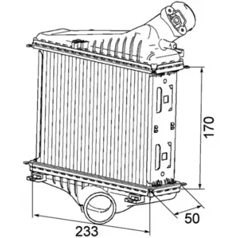 Intercooler, échangeur MAHLE CI 163 000P