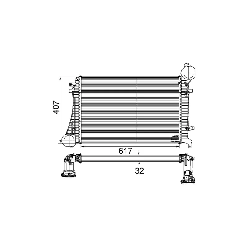 Intercooler, échangeur MAHLE CI 164 000P