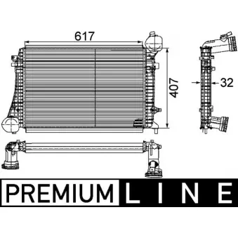Intercooler, échangeur MAHLE CI 166 000P