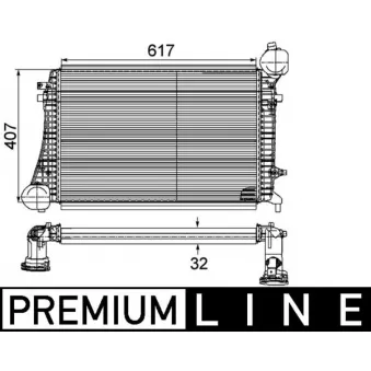 Intercooler, échangeur MAHLE CI 167 000P
