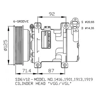 Compresseur, climatisation NRF 32259G