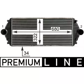 Intercooler, échangeur MAHLE CI 17 000P