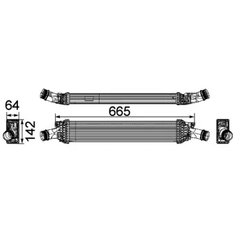 Intercooler, échangeur MAHLE CI 170 000P