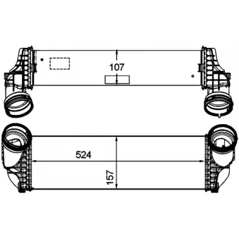 Intercooler, échangeur MAHLE CI 175 000P