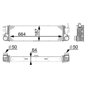 Intercooler, échangeur MAHLE CI 180 000P