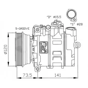 Compresseur, climatisation NRF 32261G