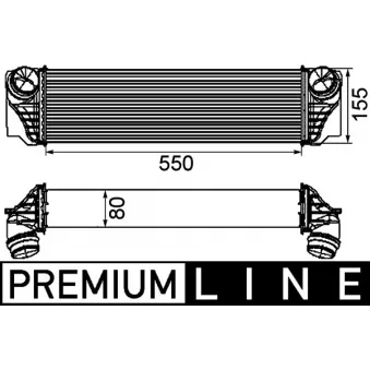 Intercooler, échangeur MAHLE CI 184 000P
