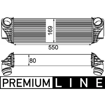 Intercooler, échangeur MAHLE CI 185 000P