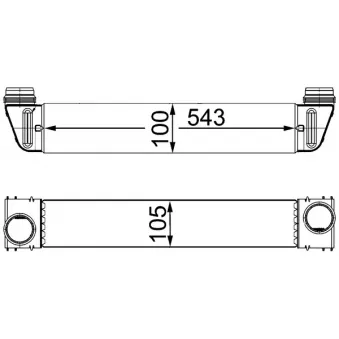 Intercooler, échangeur MAHLE CI 189 000S