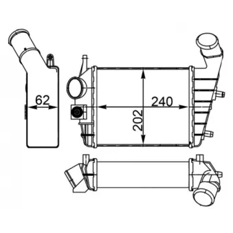 Intercooler, échangeur MAHLE CI 195 000S