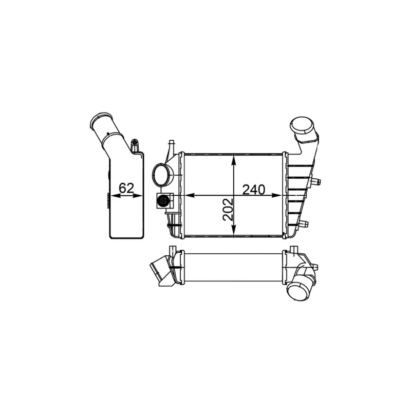 Intercooler, échangeur MAHLE CI 195 000S