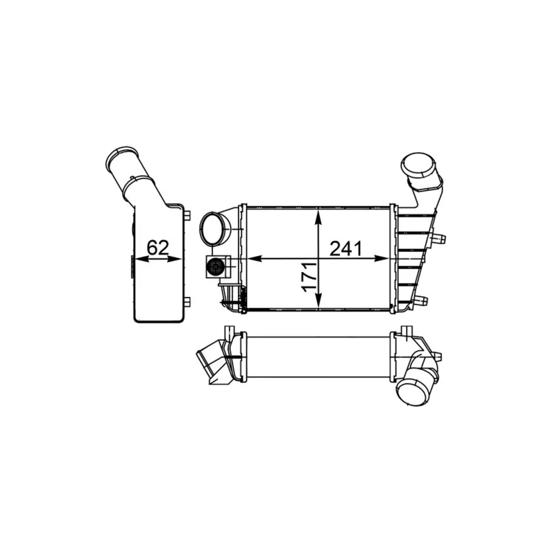 Intercooler, échangeur MAHLE CI 196 000S