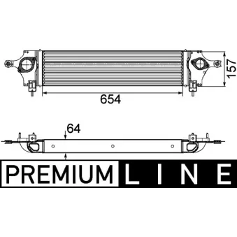 Intercooler, échangeur MAHLE CI 200 000P