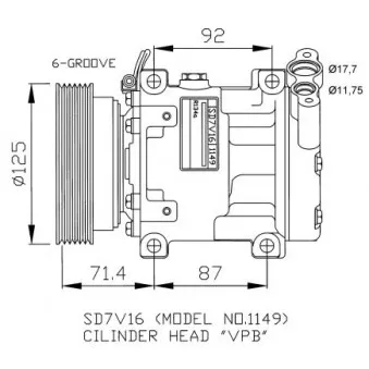 Compresseur, climatisation NRF 32267G