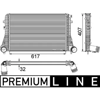 Intercooler, échangeur MAHLE CI 208 000P