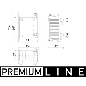 Intercooler, échangeur MAHLE CI 224 000P
