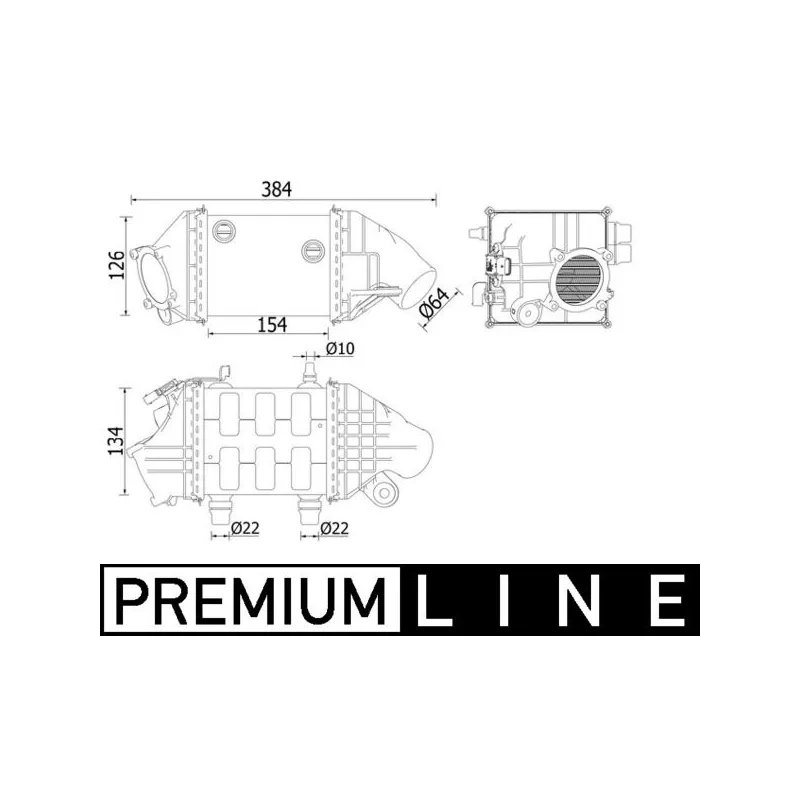 Intercooler, échangeur MAHLE CI 226 000P