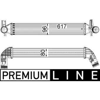 Intercooler, échangeur MAHLE CI 230 000P