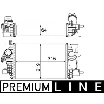Intercooler, échangeur MAHLE CI 235 000P