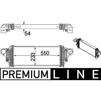 Intercooler, échangeur MAHLE CI 238 000P