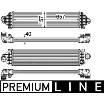 Intercooler, échangeur MAHLE CI 248 000P