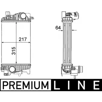 Intercooler, échangeur MAHLE CI 263 000P