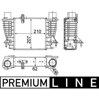 Intercooler, échangeur MAHLE CI 264 000P