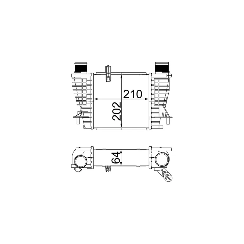 Intercooler, échangeur MAHLE CI 264 000S