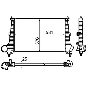Intercooler, échangeur MAHLE CI 300 000P