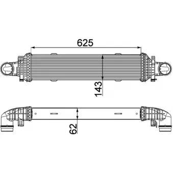 Intercooler, échangeur MAHLE CI 357 000P