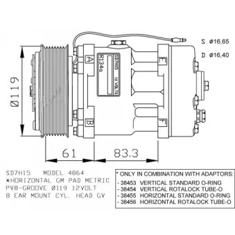 Compresseur, climatisation NRF 32286G