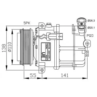 Compresseur, climatisation NRF 32312G