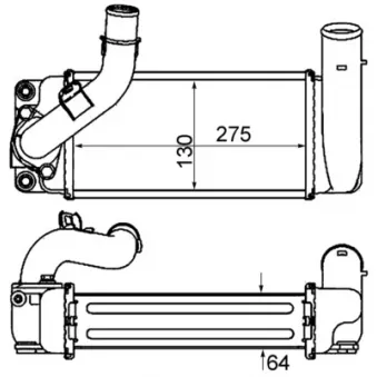 Intercooler, échangeur MAHLE CI 461 000P