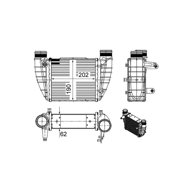 Intercooler, échangeur MAHLE CI 486 000S