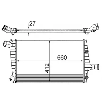 Intercooler, échangeur MAHLE CI 487 000S