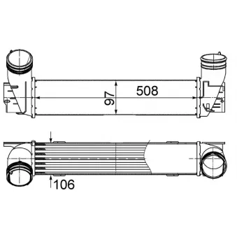 Intercooler, échangeur MAHLE CI 489 000S