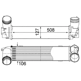 Intercooler, échangeur MAHLE CI 490 000S