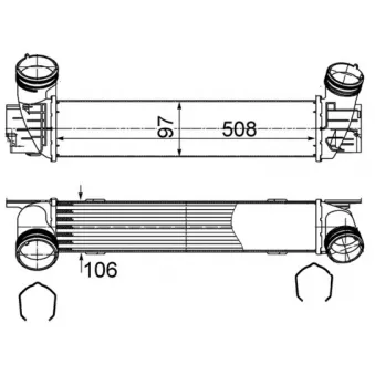 Intercooler, échangeur MAHLE CI 491 000S